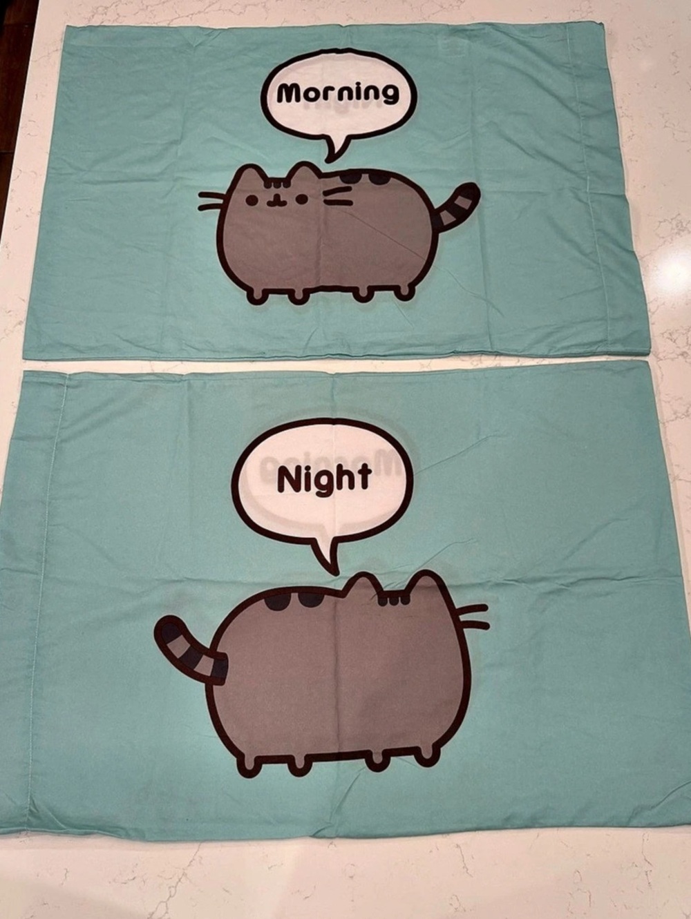 Pusheen Morning Night Cat pillowcases